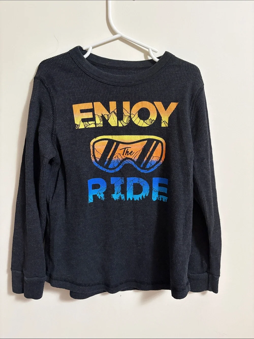 Old Navy Black Long-Sleeve 'Enjoy the Ride' Graphic Tee